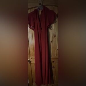 Cosmopolitan Deep Red Maxi Dress